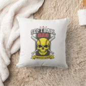 Coussin Ligue de softball père fille design vectoriel vint (Couverture)