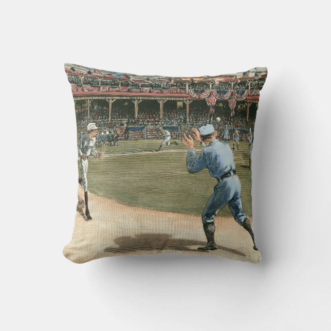 Coussin Ligue nationale de baseball 1886 (Recto)