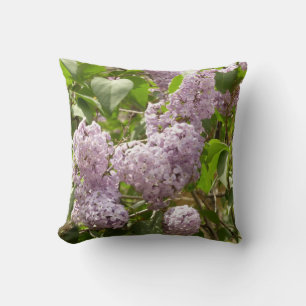 Coussin Lilac Bush Belles fleurs de printemps violettes