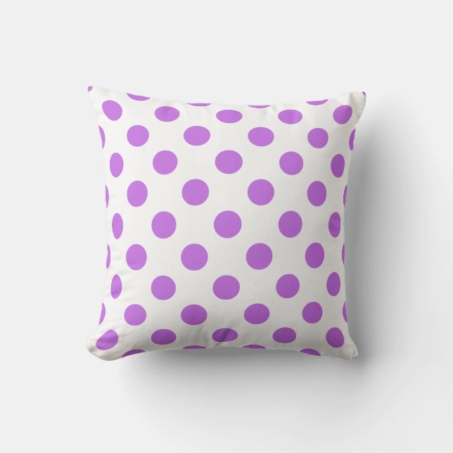 Coussin Lilac et pois blancs (Recto)