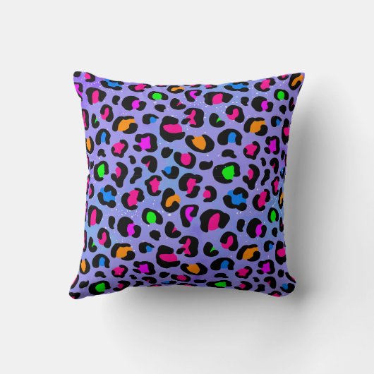Coussin Lilac Leopard Cushion (Verso)