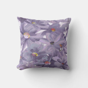 Coussin Lilac mou Fleurs peintes N'importe quelle couleur