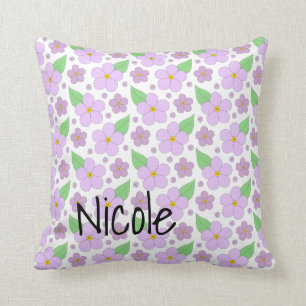 Coussin lilas de fleurs