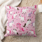 Coussin l'illustration de licorne badine l'arrière - plan (Couverture)