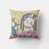 Coussin L'illustration du Tea Time de Bunny (Verso)