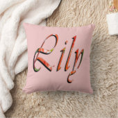Coussin "Lily" Nom Fleur Rouge Lily, (Couverture)
