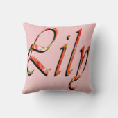 Coussin "Lily" Nom Fleur Rouge Lily, (Verso)