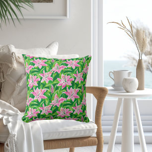 Coussin Lily Rose Préparé Floral Végétal Chic Décor de Jar