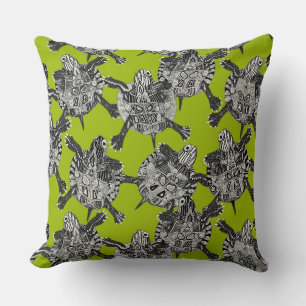 Coussin lime de tortue verte