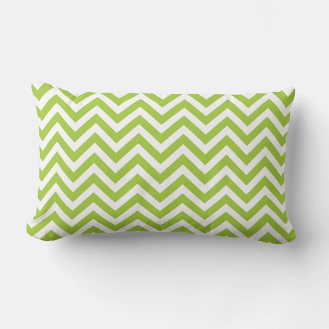Coussin Lime Green Chevron Lumbar (Recto)