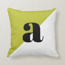 Lime Green Moderne Minimal Monogramme tendance 