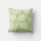 Coussin Lime Green & Yellow Damask (Recto)