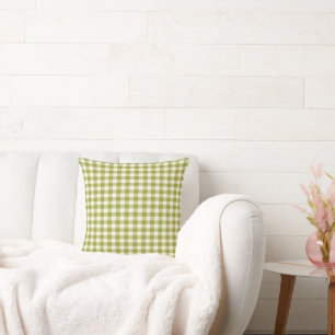 Coussin Lime Vert Blanc En vichy Plaid À damiers Motif