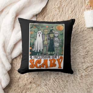 Coussin L'inclusion n'est pas effrayant Halloween caractèr