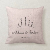 Linen rose rustique Couple Noms personnalisés Phot