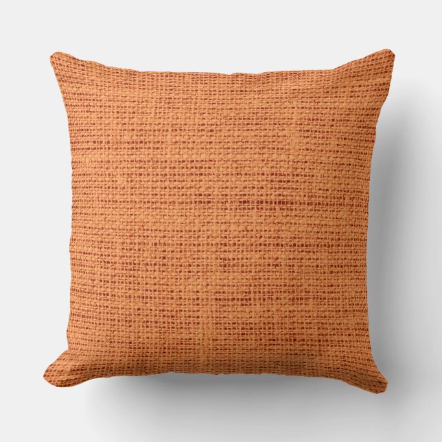 Coussin Linen Russe Orange Burlap (Recto)