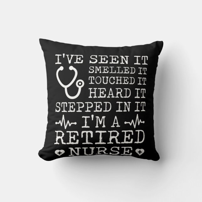 Coussin L'infirmière de retraite vue a senti touchée (Recto)