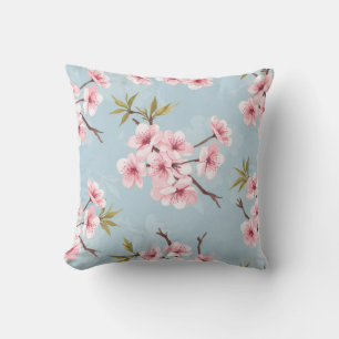 Coussin Linge de lit floral pastel