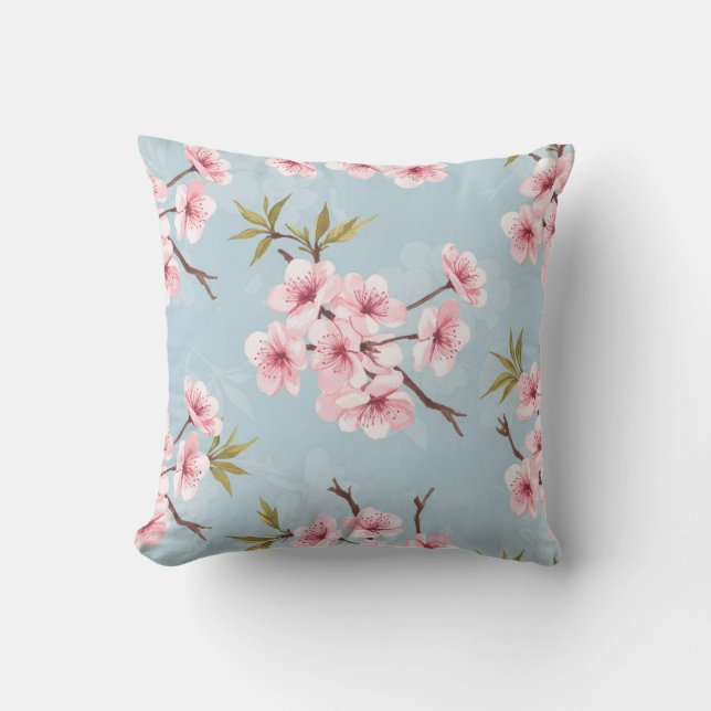 Coussin Linge de lit floral pastel (Recto)