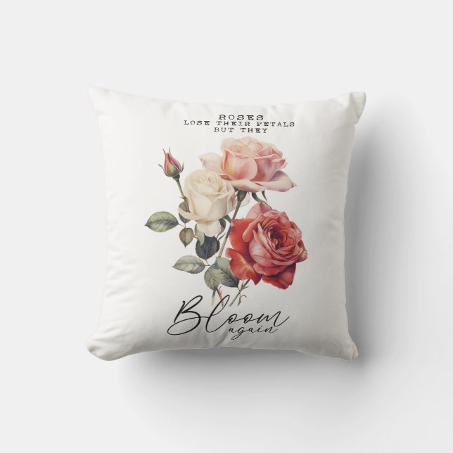 Coussin L'inspiration de la floraison rose à nouveau (Recto)