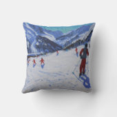 Coussin L'instructeur Mottaret de ski (Verso)