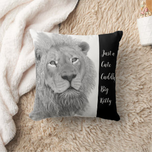 Coussin Lion Africain Mâle Juste un Gros Chat Mignon et Câ