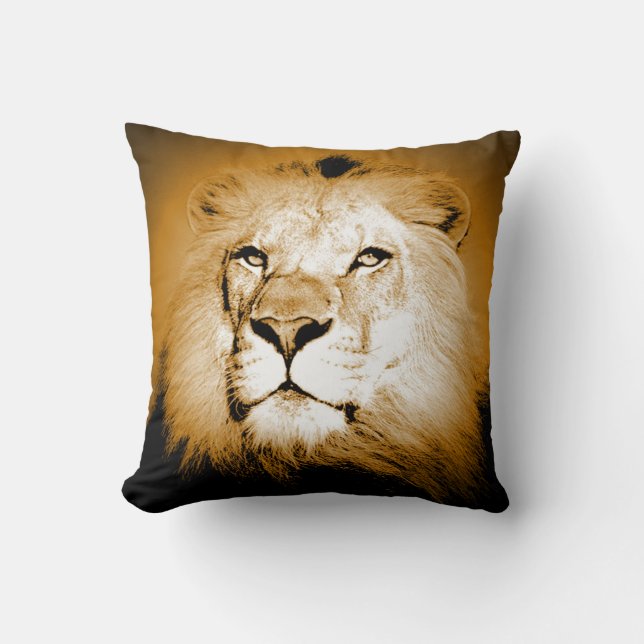 Coussin Lion American MoJo (Recto)
