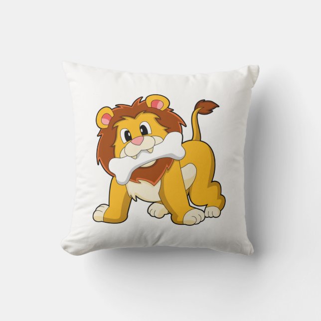Coussin Lion avec os (Recto)