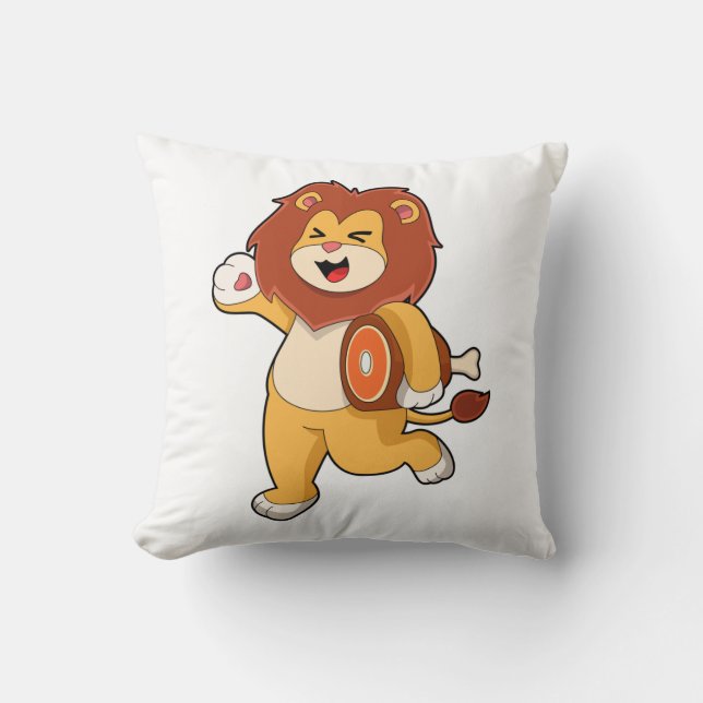 Coussin Lion avec viande (Recto)