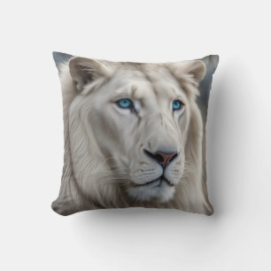 Coussin Lion blanc