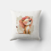 Coussin Lion blanc mignon (Verso)