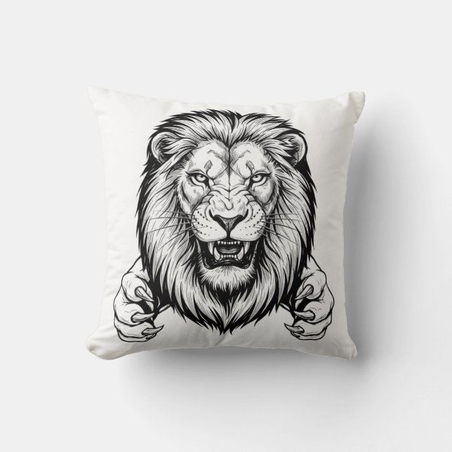 Coussin Lion de fer avec des lois (Recto)