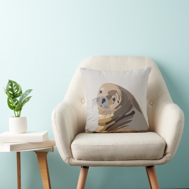Coussin Lion de mer Animal  (Chaise)