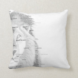 Coussin Lion de typographie