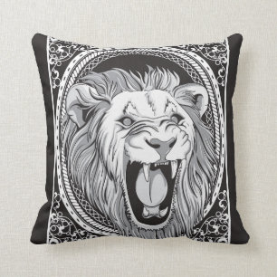 COUSSIN LION D'HURLEMENT