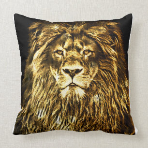Coussin Lion d'Or Majestic