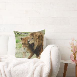 Coussin Lion et Lion