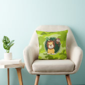 Coussin Lion et singe; camo vert vif, camouflage (Chaise)