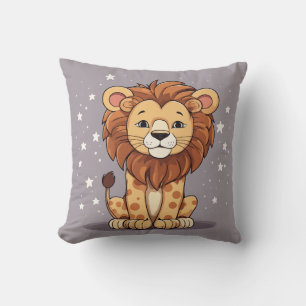 Coussin Lion étoiles de dessin