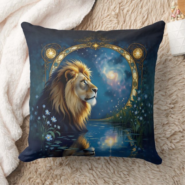 Coussin Lion étonnant du lac Midnight (Couverture)