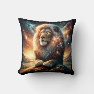 Coussin Lion Galaxy Cosmos Espace Lion Astrologie