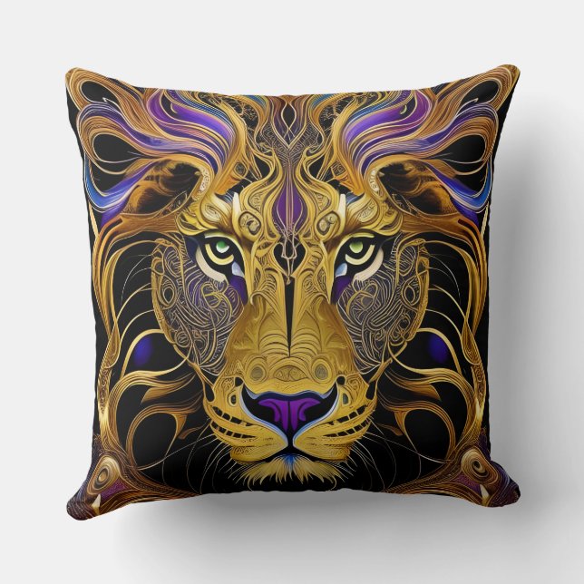 Coussin Lion Gold Filigree (Verso)