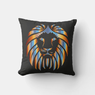 Coussin Lion, Gros Chat, design chromatique,