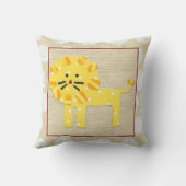 Coussin Lion jaune avec Pois blancs (Verso)