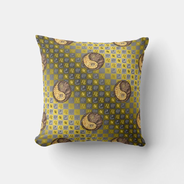 Coussin Lion & Lapin de Terre (Recto)
