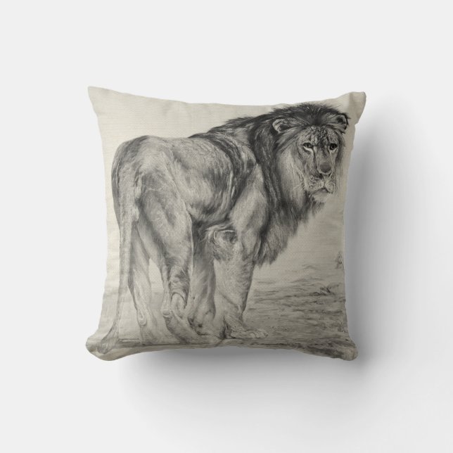 Coussin Lion majestueux (Recto)