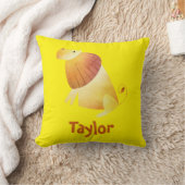 Coussin Lion majestueux jaune (Couverture)