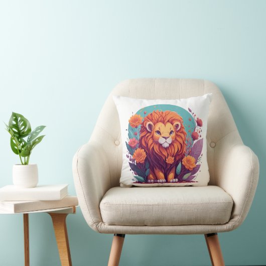 Coussin Lion Nursery Art (Chaise)