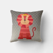 Coussin Lion rouge sur les points Ombre Jeter l'oreiller (Verso)