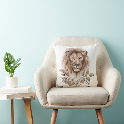 Coussin Lion Safari Impression Jeu d'oreiller (Chaise)